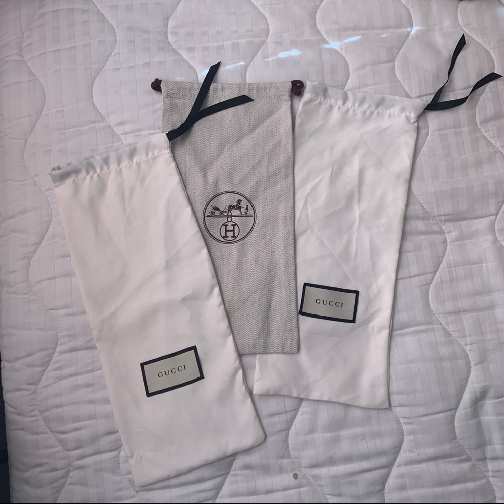 Two Gucci & One Hermès Dust Bags AUTHENTIC